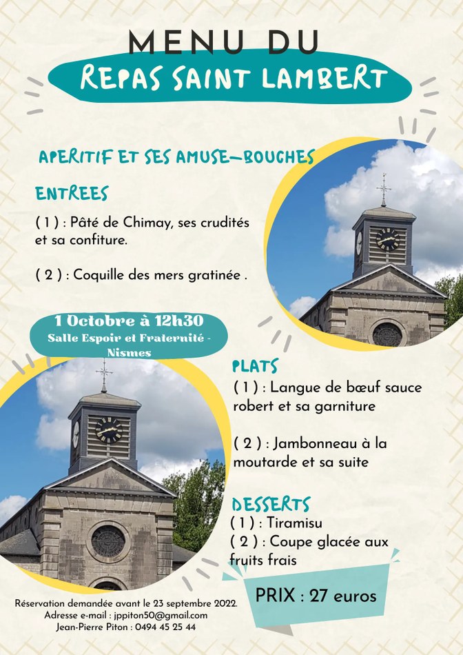 22 10 01 repas Saint lambert
