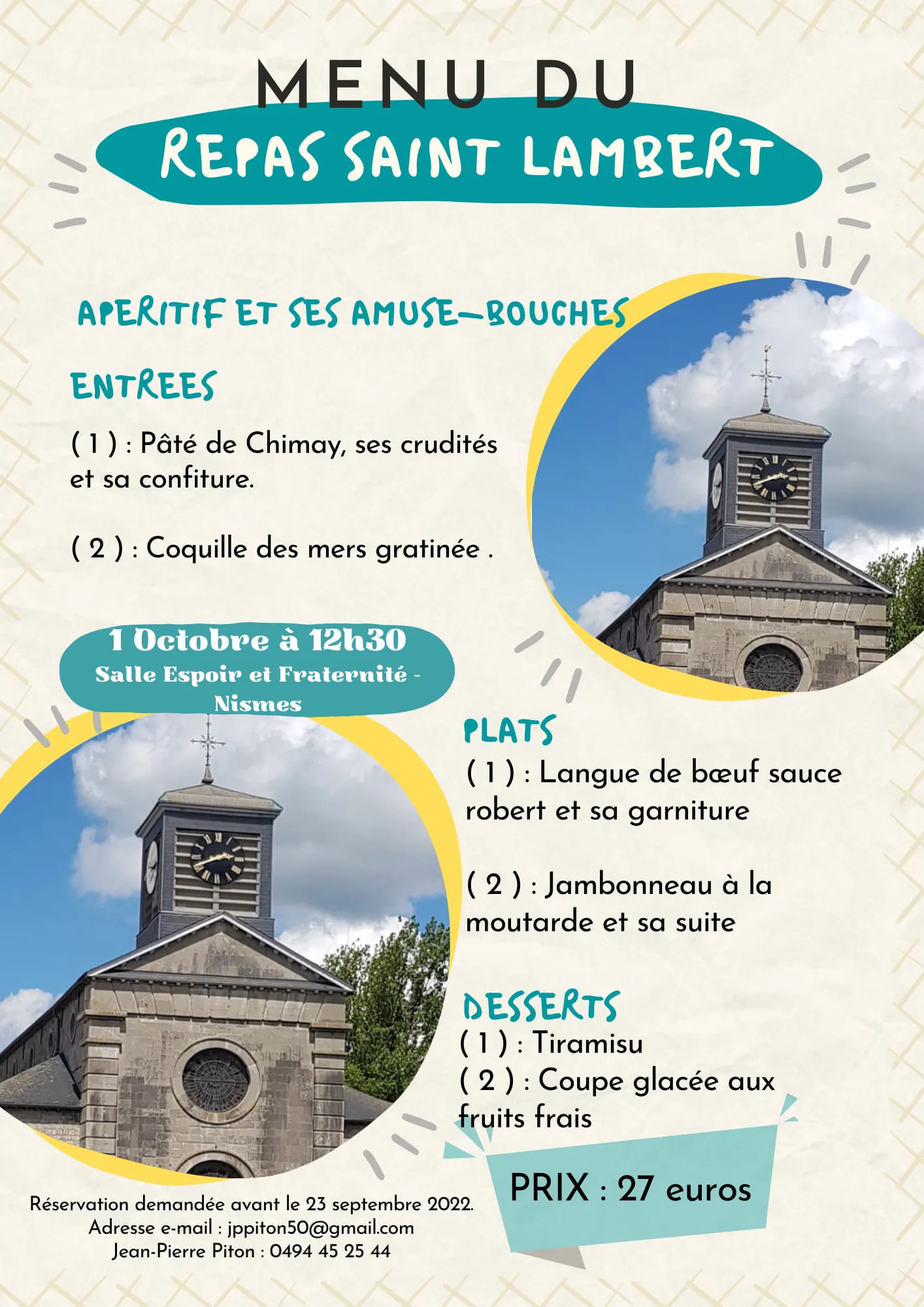 22 10 01 repas Saint lambert