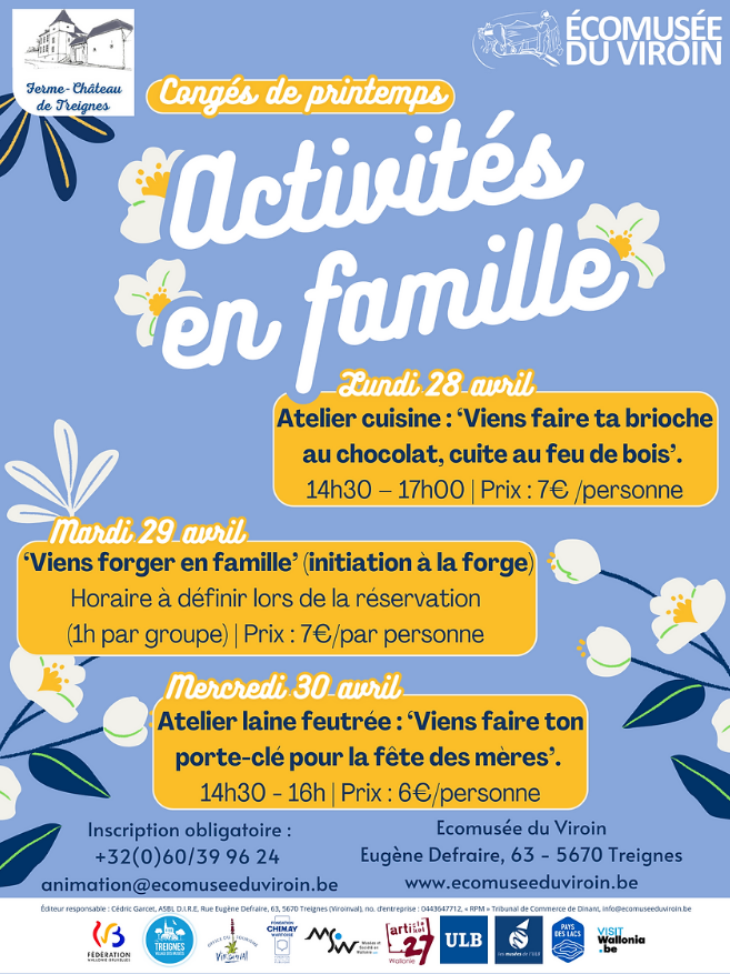 Activités en famille   vacances de printemps