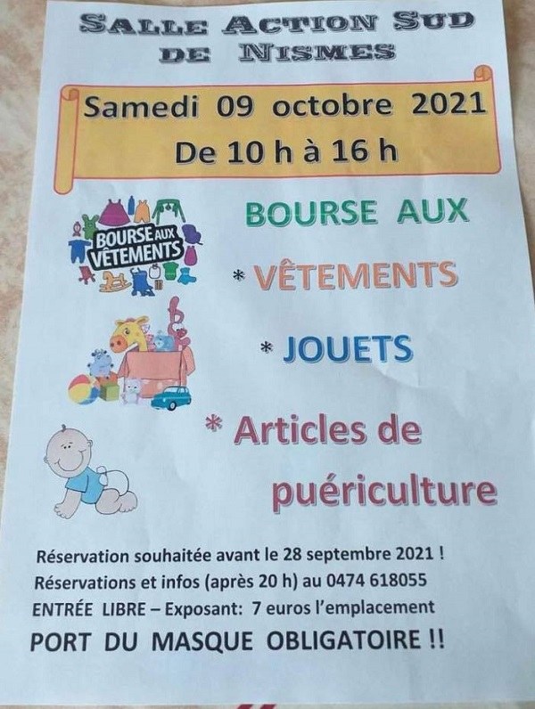Bourse aux Vêtements   Jouets   Artices de puériculture