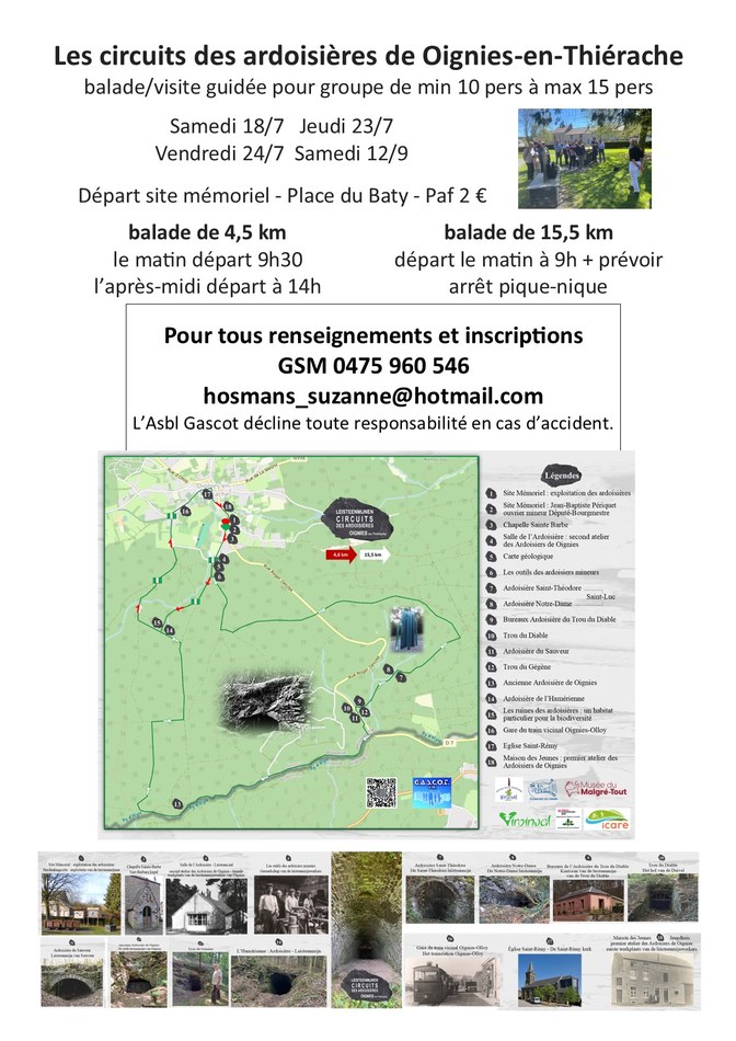 infos balade visite guidée les circuits des ardoisières OET