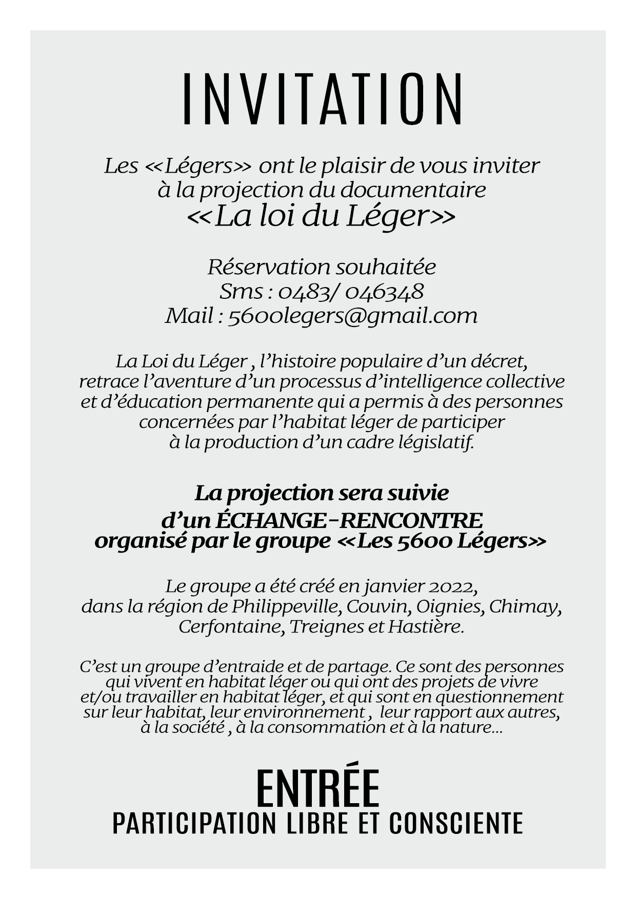 LA LOI DU LÉGER (Flyer 105x148,5mm) Verso OK