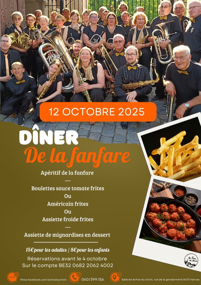 les échos du viroin   dîner de la fanfare