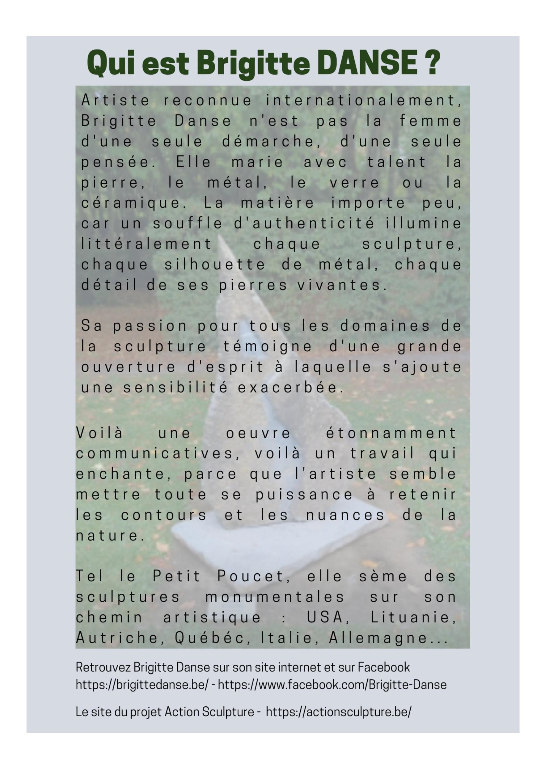 Les univers de Brigitte Danse versoflyer