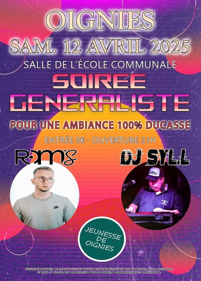 Soirée généraliste à Oignies