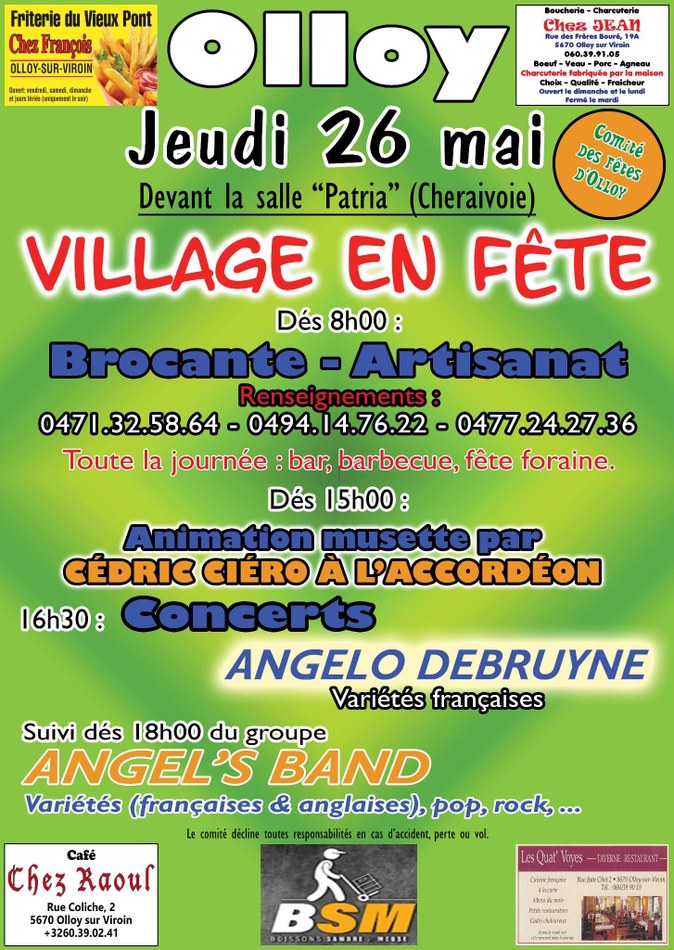 Affiche Village en fête Olloy