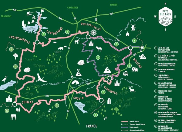 Carte La Chevauchée au Pays des Lacs