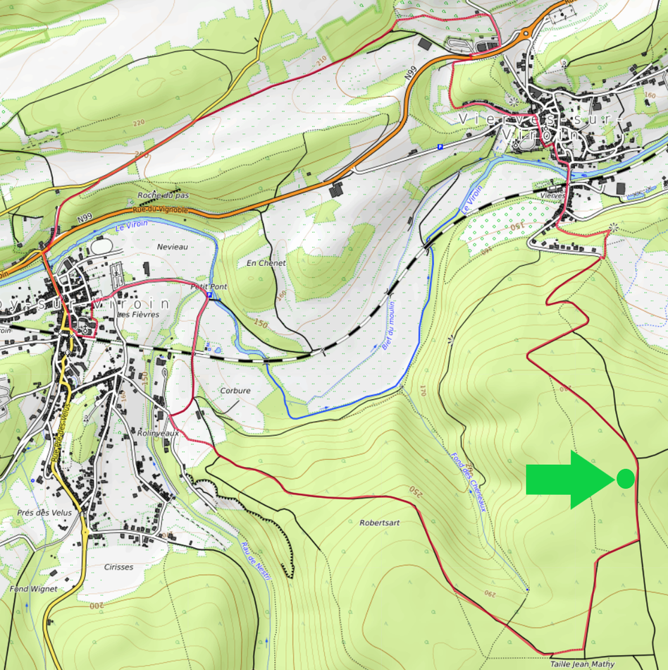 Plan Les Crêtes Robertsart   la Tour de la Forêt