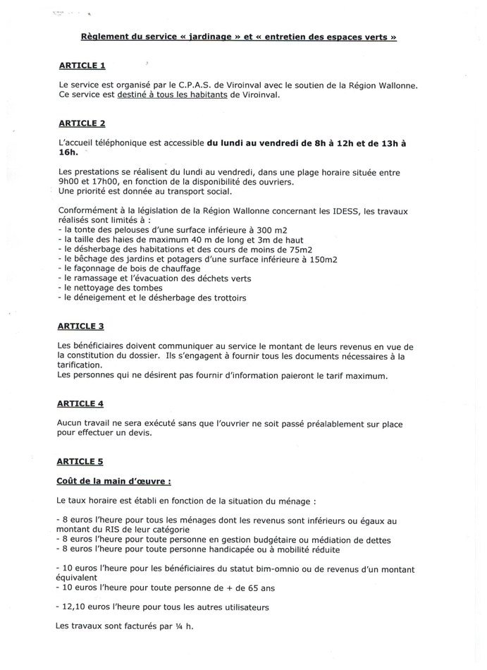 réglement jardinage page 1