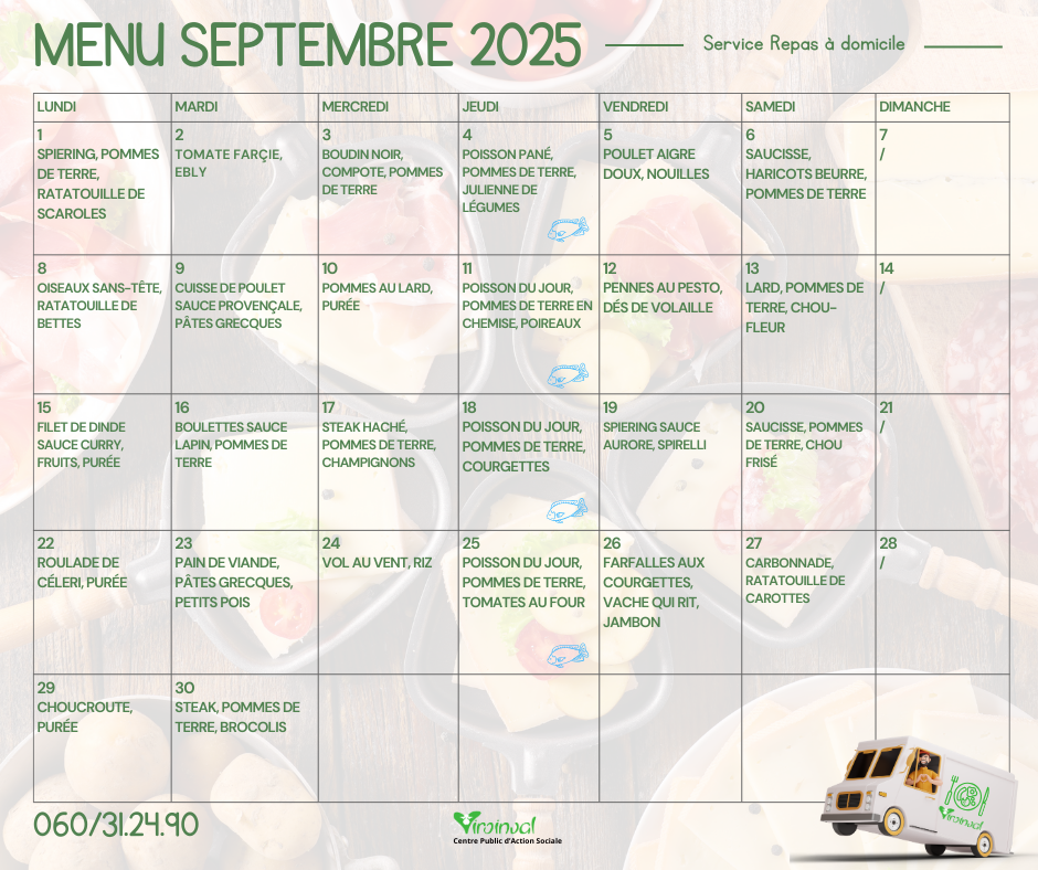 menu septembre 2025