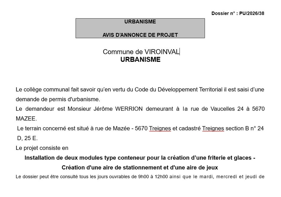 Annonce de projet 1