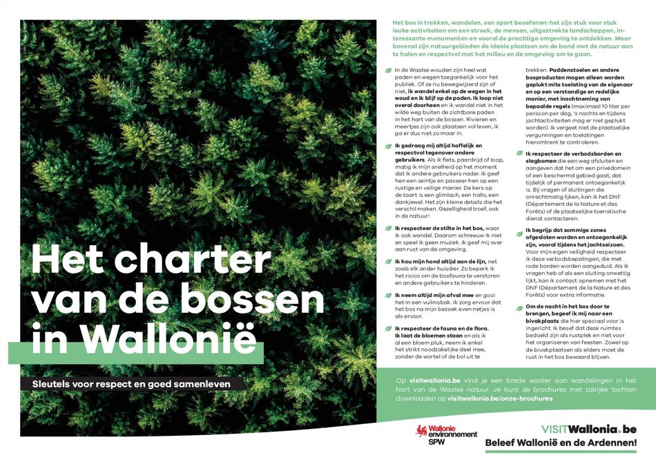 Het charter van de bossen in Wallonië